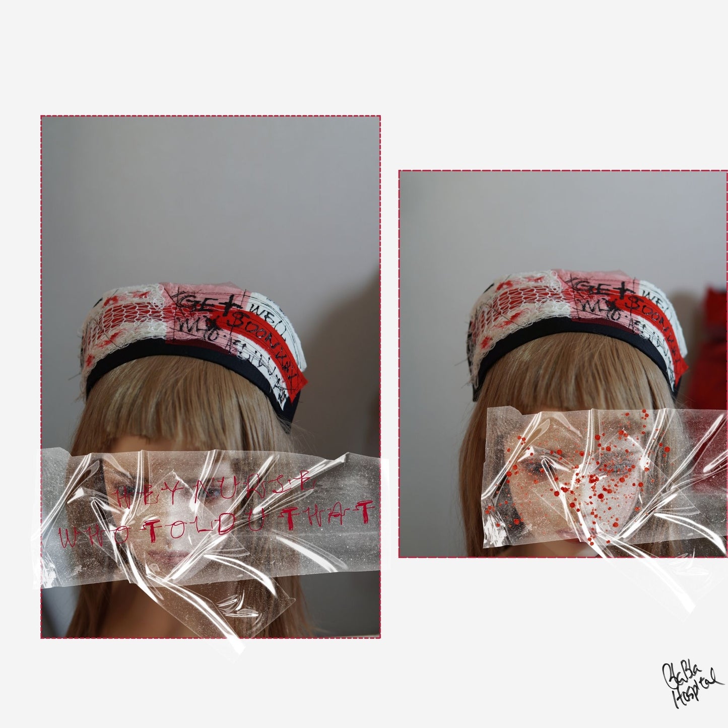 Get Well Soon Original Knit Patch – Black Nurse Cap