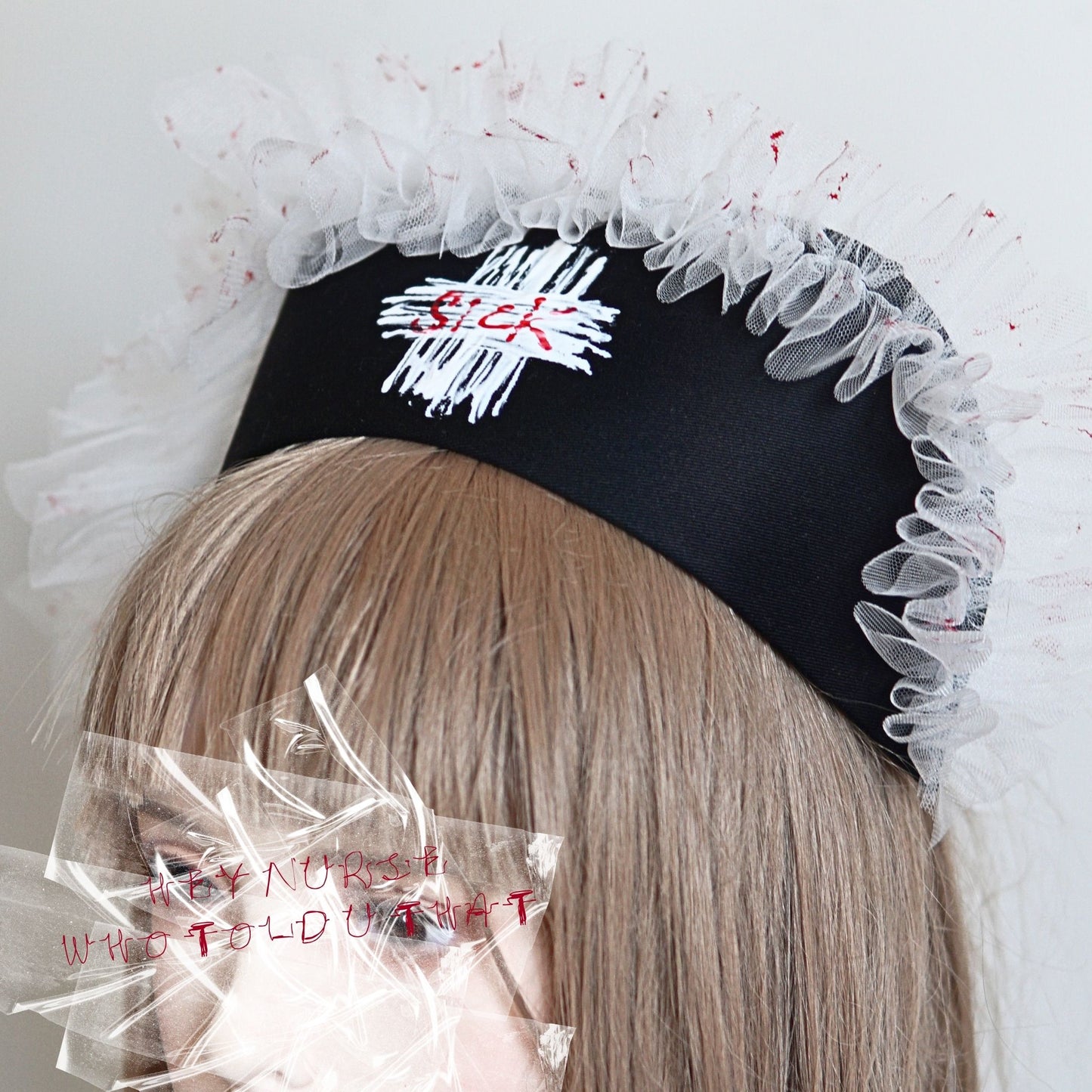 White Frils – Black Nurse Cap