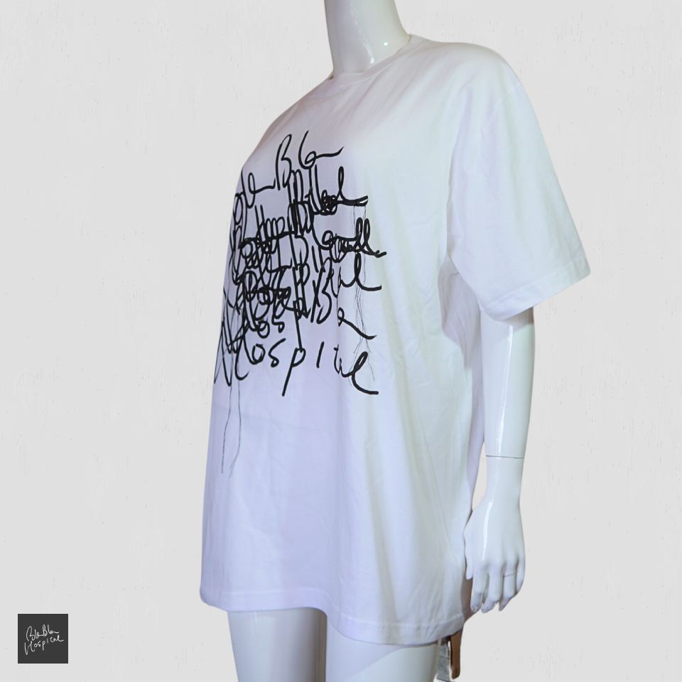 「BLABLAHOSPITAL」ロゴプリントTシャツ ホワイト