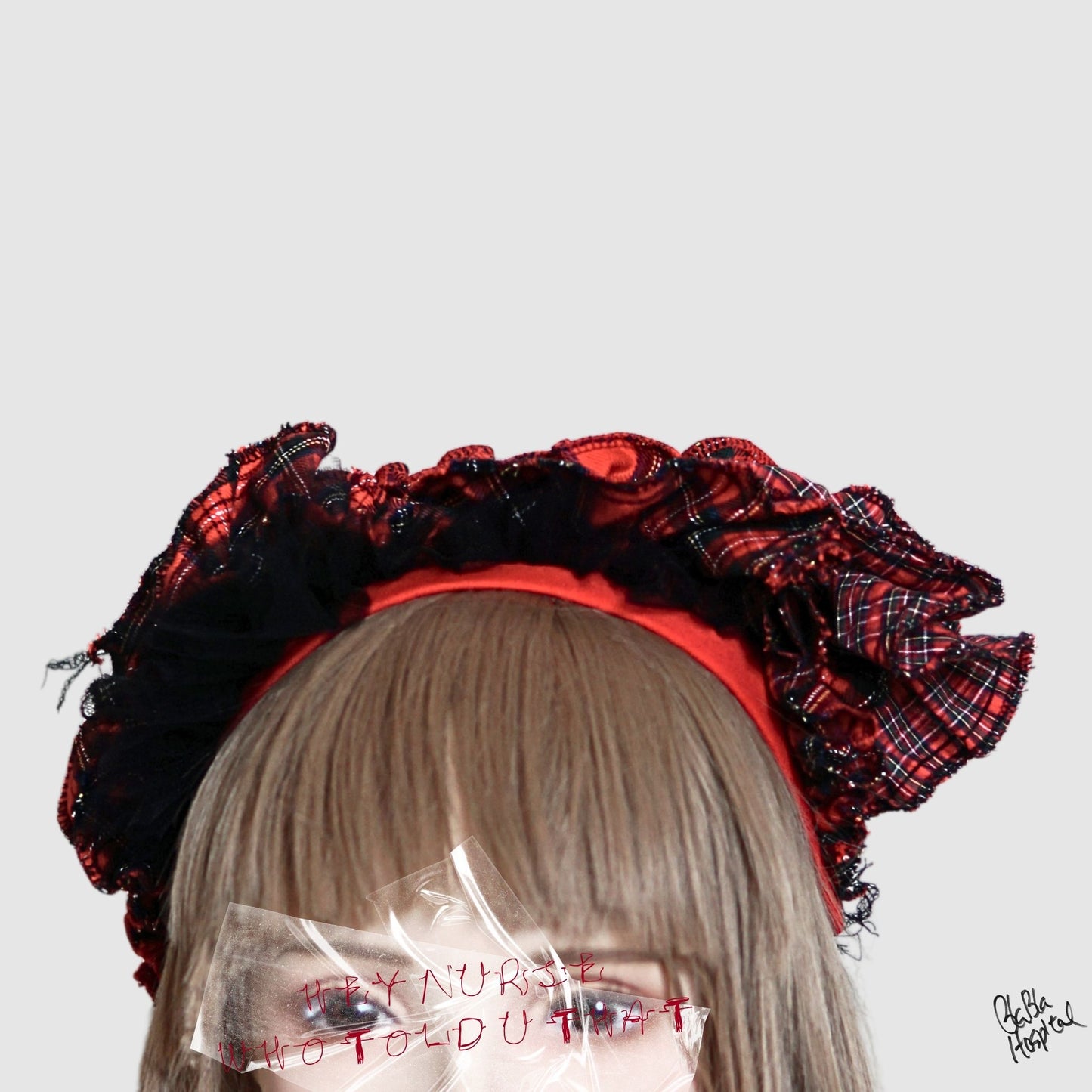 Red Tartan Intuitive Frill – Red Nurse Cap