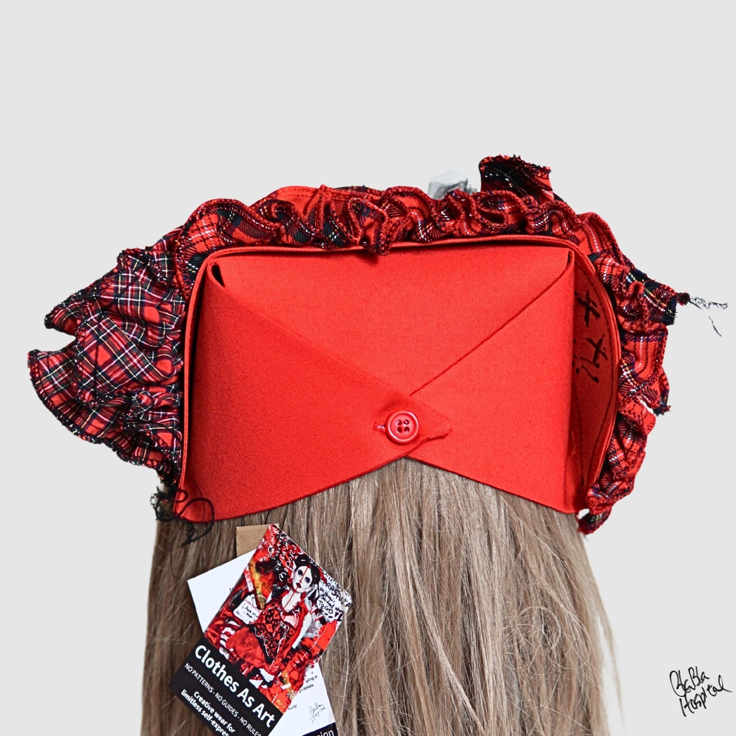 Red Tartan Intuitive Frill – Red Nurse Cap