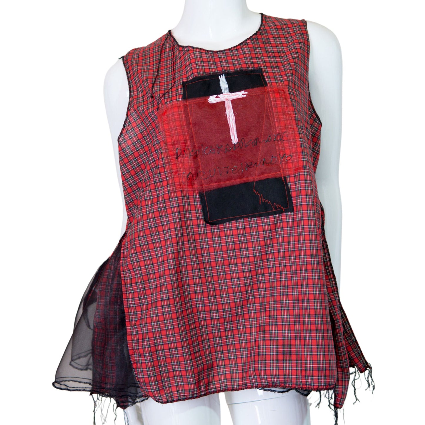New Tokyo Punk Fashion ! Handmade Sleeveless Pullover Top