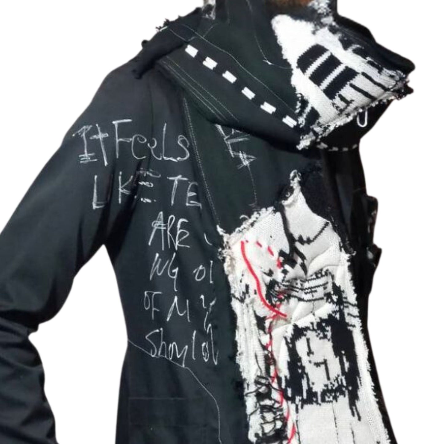 180cm Heavy Weight Blabla Punk Scarf The Nurse Knit Collection Handmade In Tokyo
