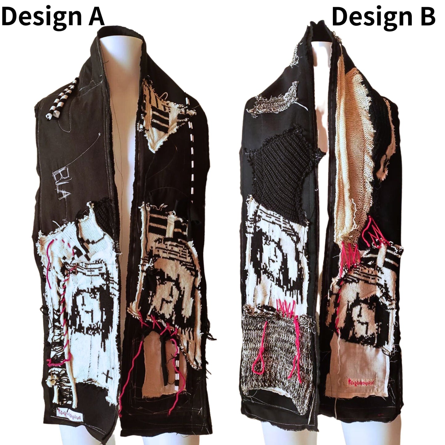 180cm Heavy Weight Blabla Punk Scarf The Nurse Knit Collection Handmade In Tokyo