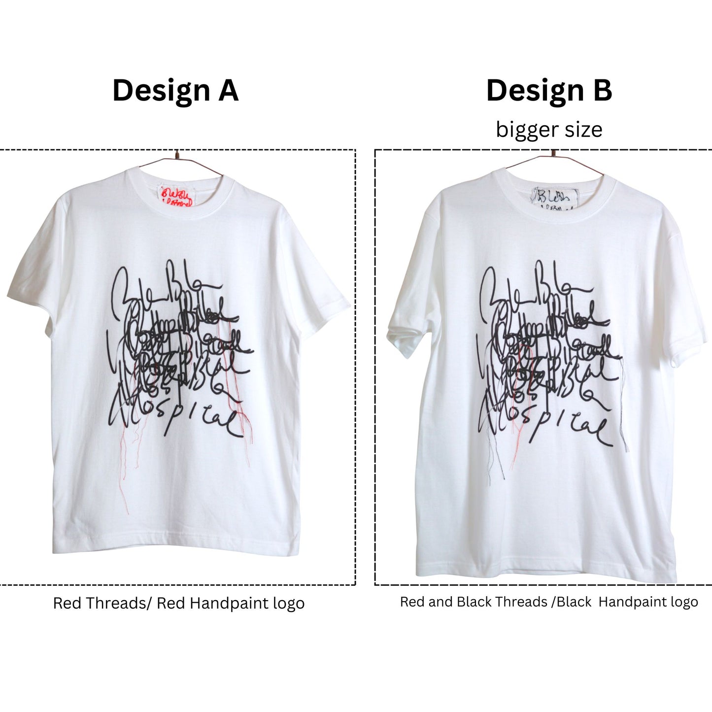 「BLABLAHOSPITAL」ロゴプリントTシャツ ホワイト