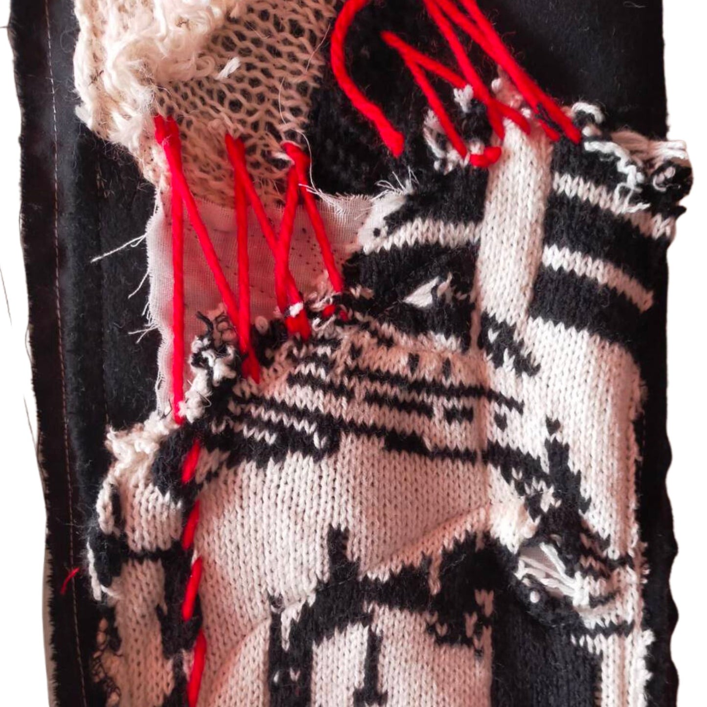 180cm Heavy Weight Blabla Punk Scarf The Nurse Knit Collection Handmade In Tokyo
