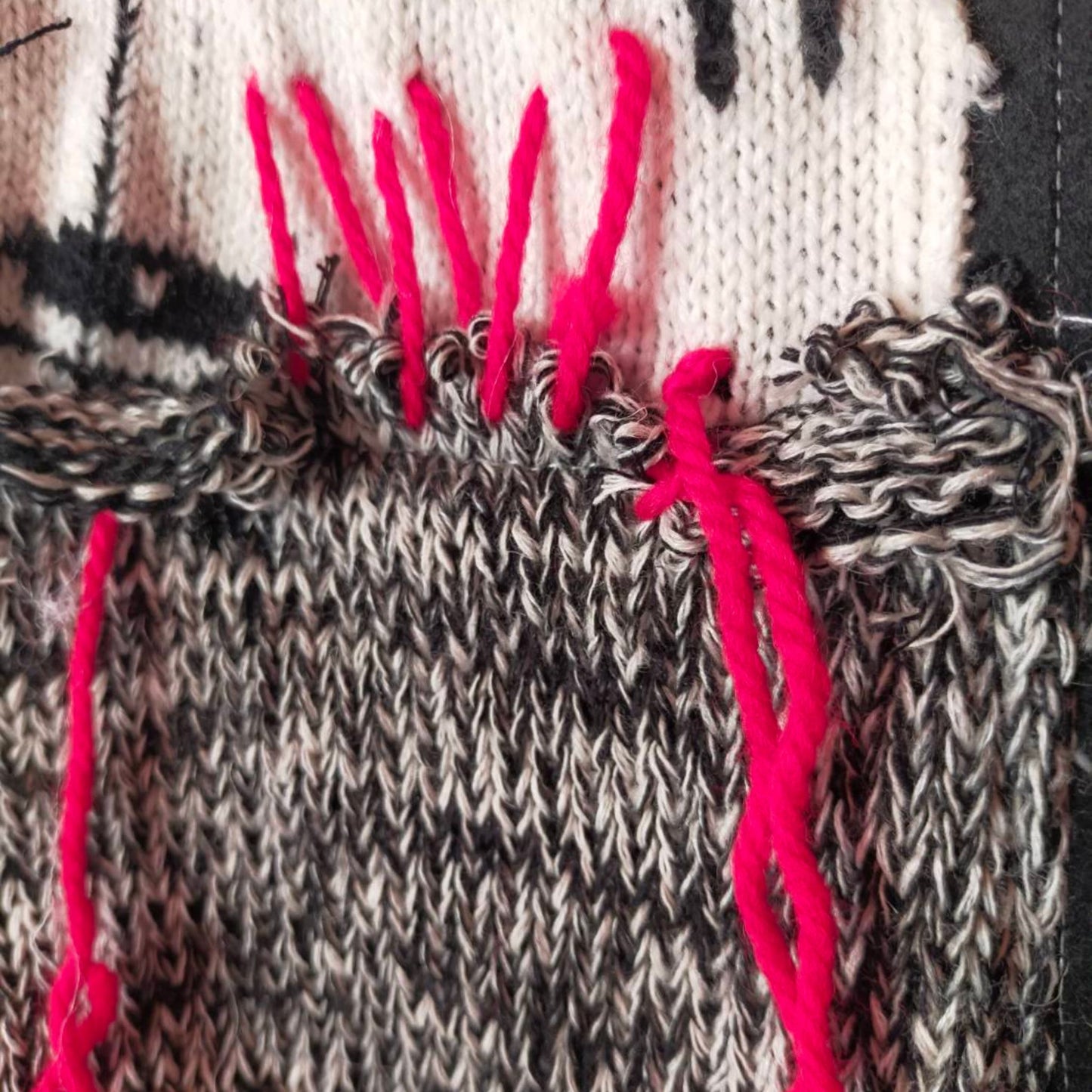 180cm Heavy Weight Blabla Punk Scarf The Nurse Knit Collection Handmade In Tokyo