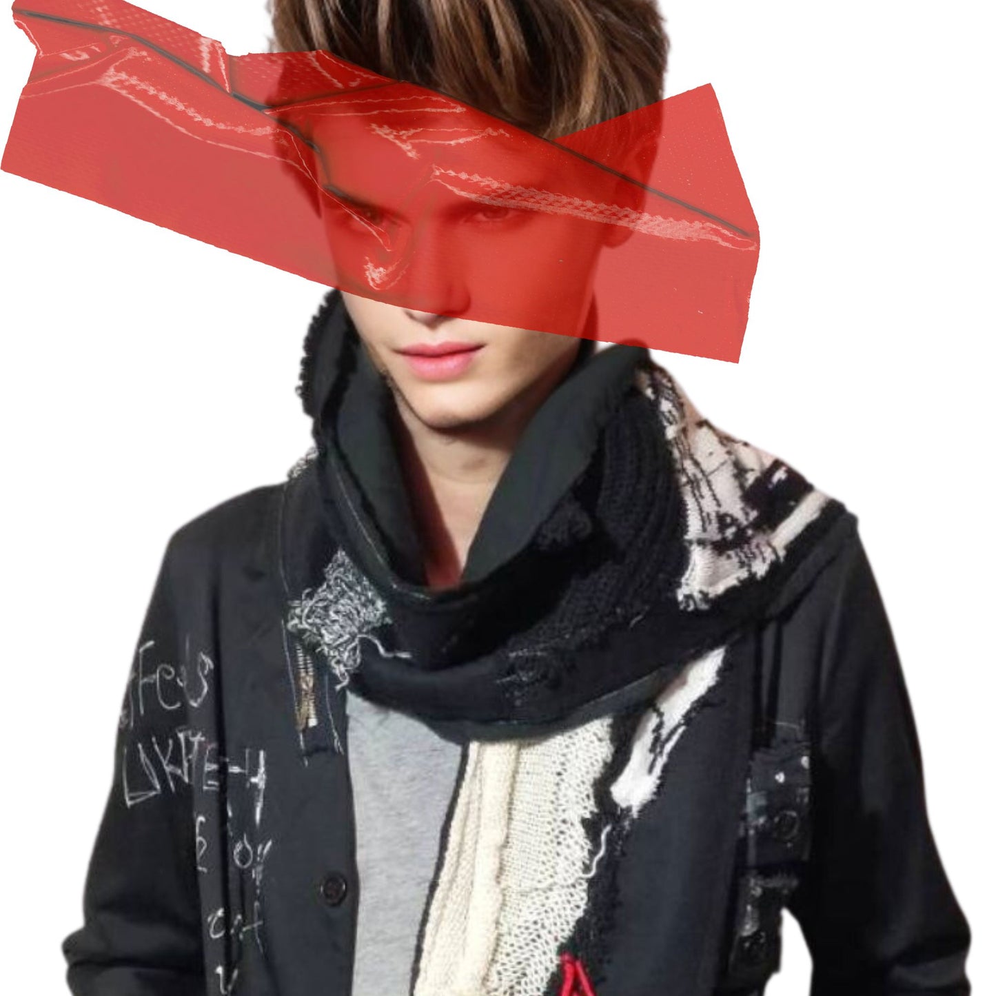 180cm Heavy Weight Blabla Punk Scarf The Nurse Knit Collection Handmade In Tokyo