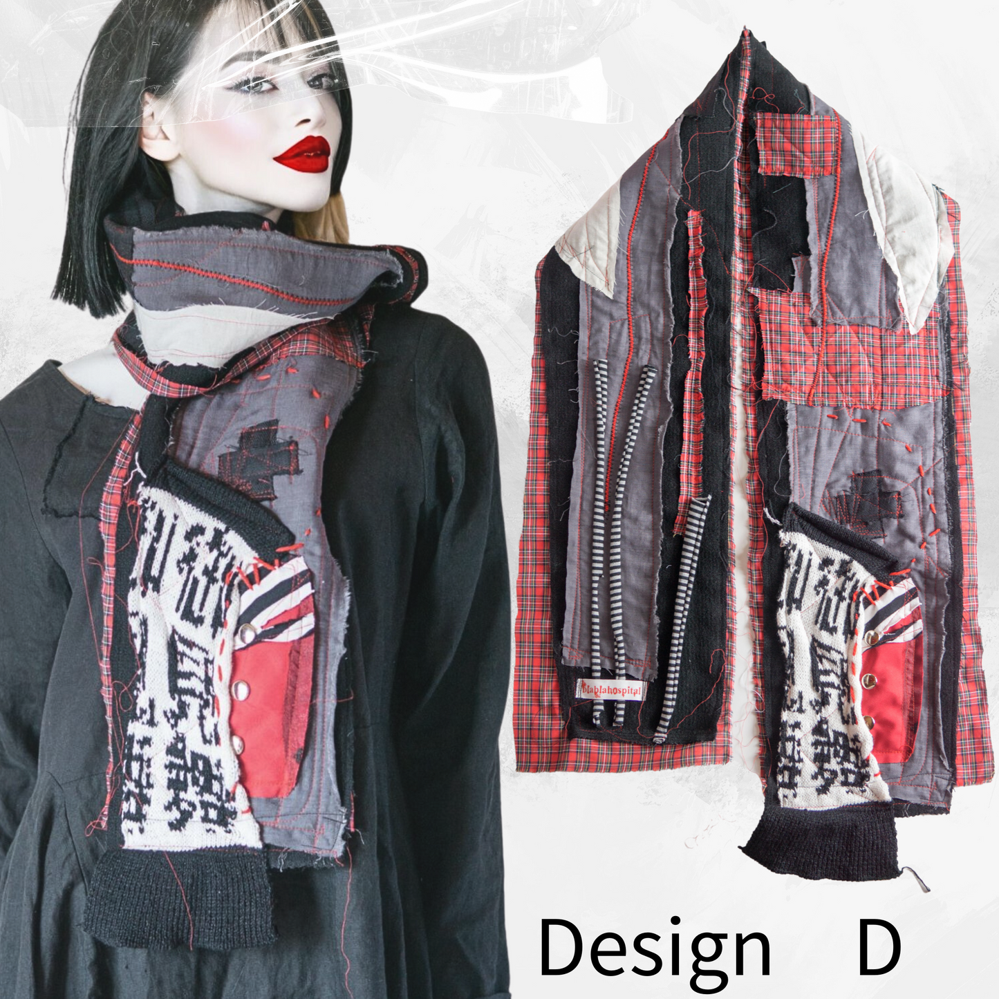 Blabla Punk Scarf Collection Handmade In Tokyo : Please pick a design! 【152cm】