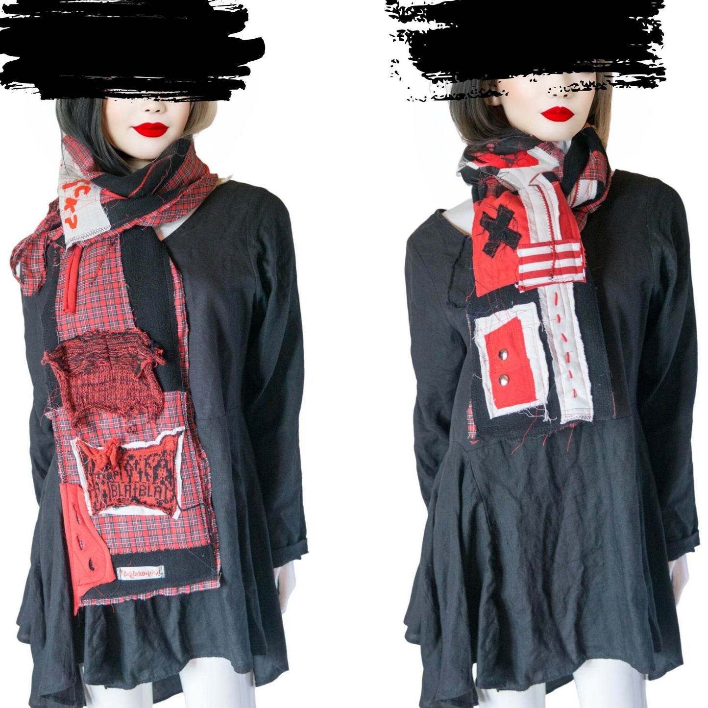 Blabla Punk Scarf Collection Handmade In Tokyo : Please pick a design! 【152cm】