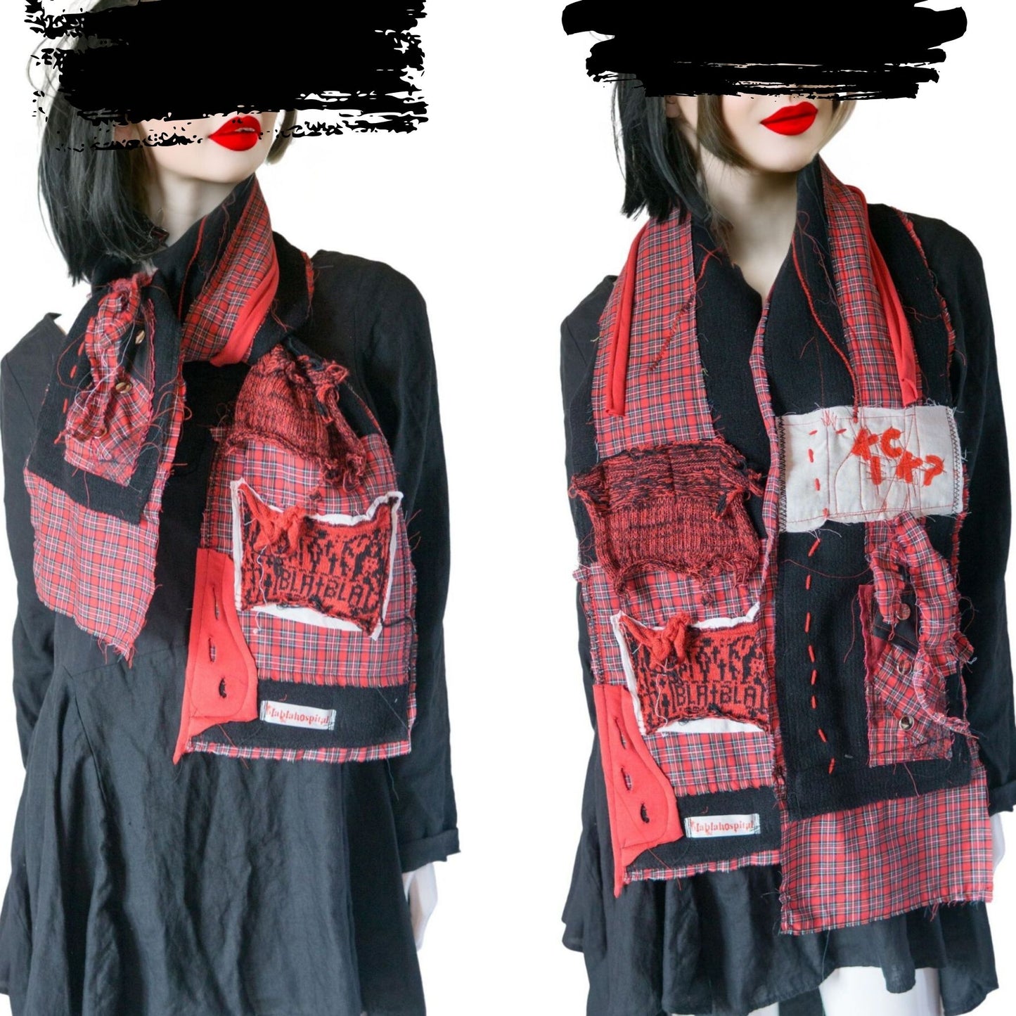 Blabla Punk Scarf Collection Handmade In Tokyo : Please pick a design! 【152cm】