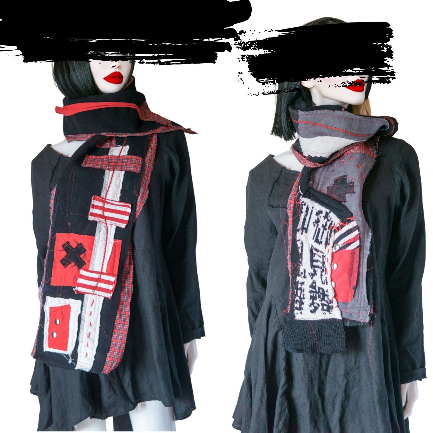 Blabla Punk Scarf Collection Handmade In Tokyo : Please pick a design! 【152cm】