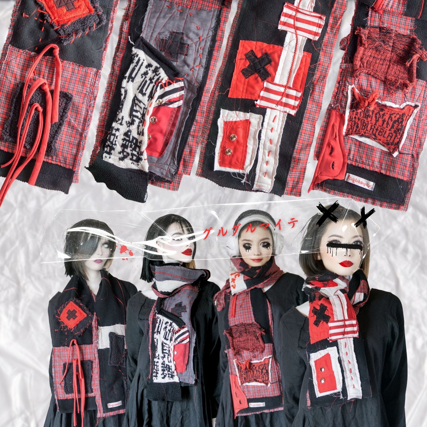 Blabla Punk Scarf Collection Handmade In Tokyo : Please pick a design! 【152cm】