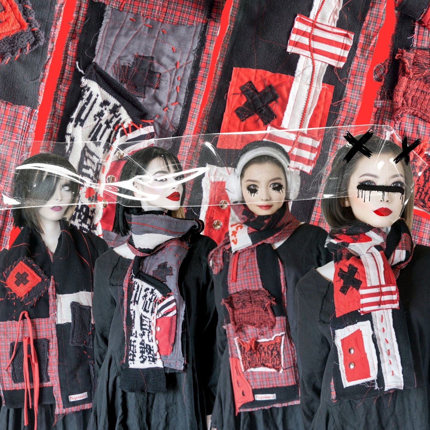 Blabla Punk Scarf Collection Handmade In Tokyo : Please pick a design! 【152cm】