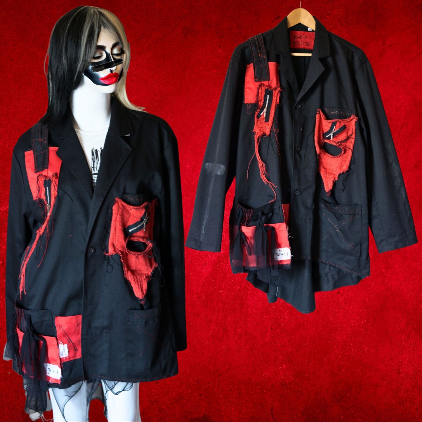 Tokyo Punk Jacke Schwarz Übergröße