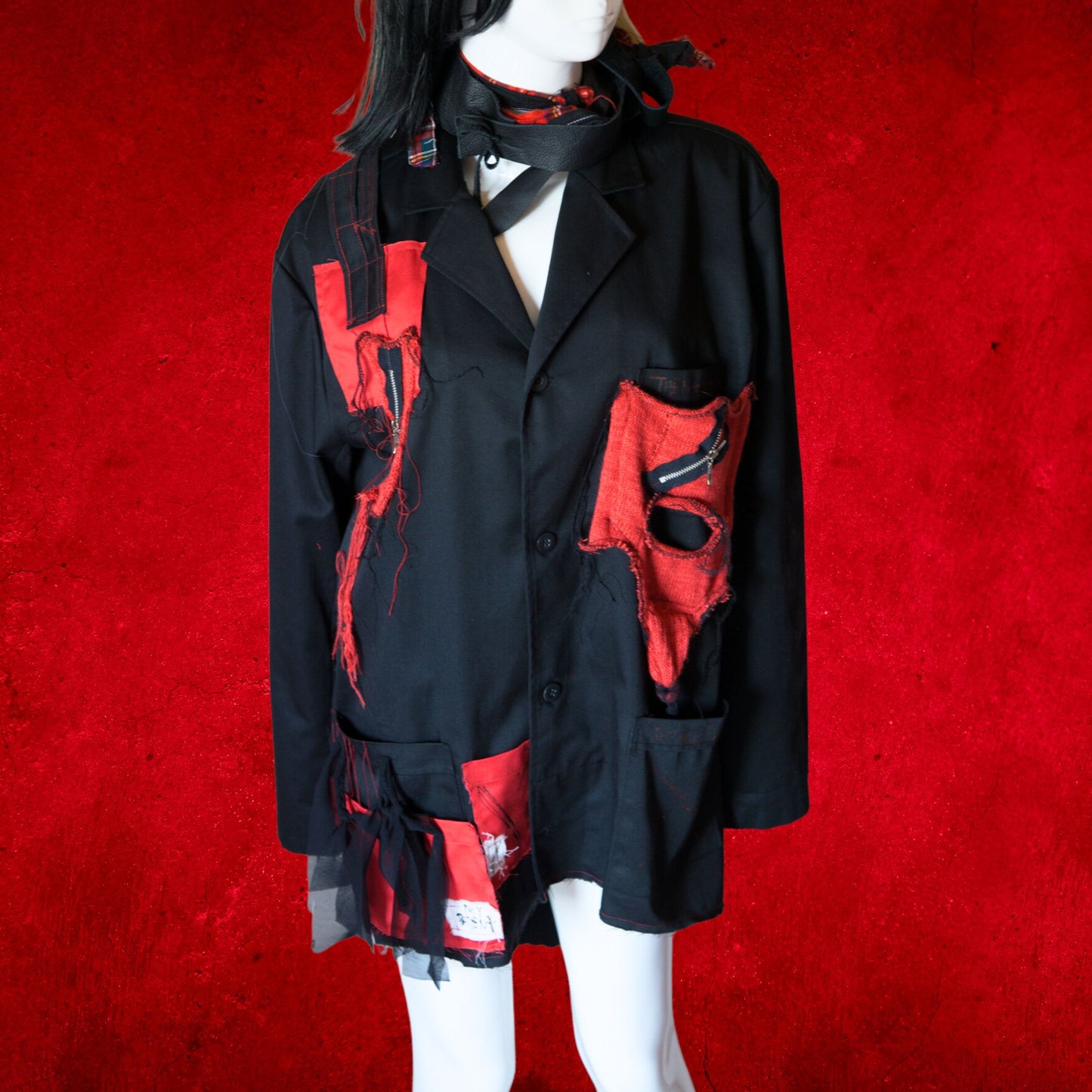 Tokyo Punk Jacke Schwarz Übergröße