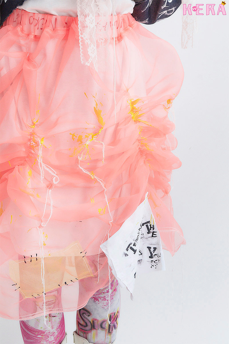 Harajuku Fashion Pink Tights „Mir wird schlecht in seinem Traum“ 80 Denier