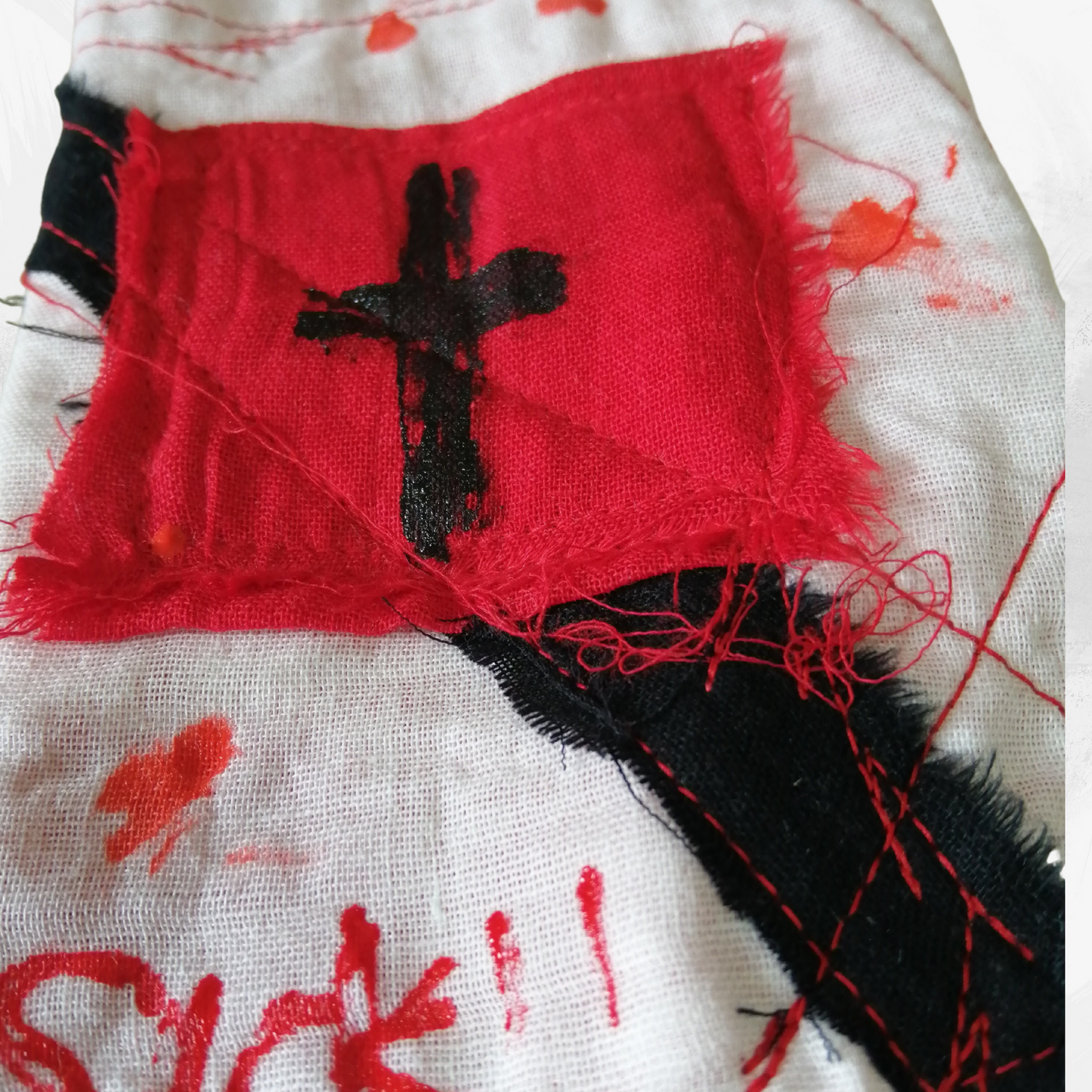 Tokyo Punk Gauze patch design Red Armcover