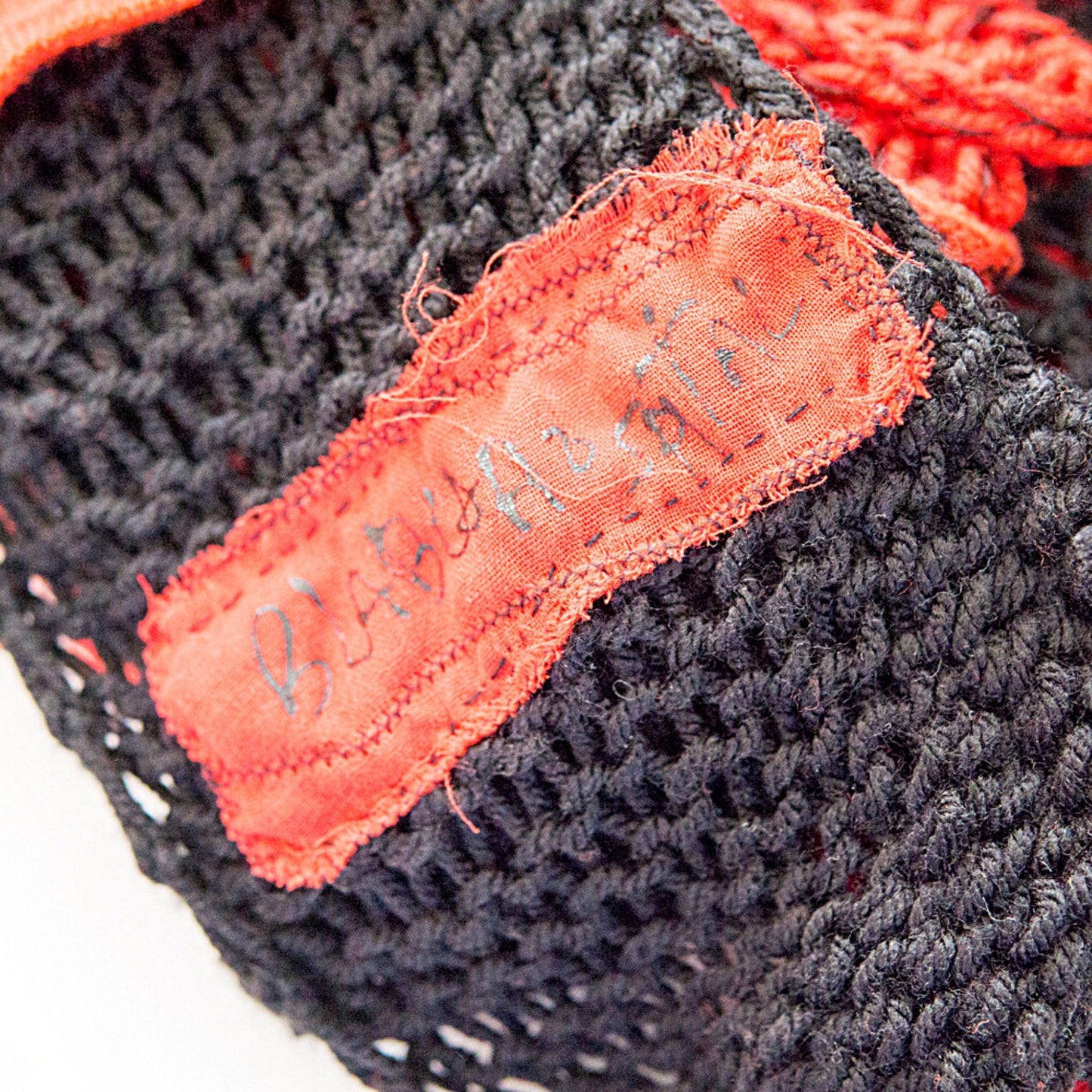 Tokyo Punk Knit Handmade Black and Red Punk Scarf 【275cm】