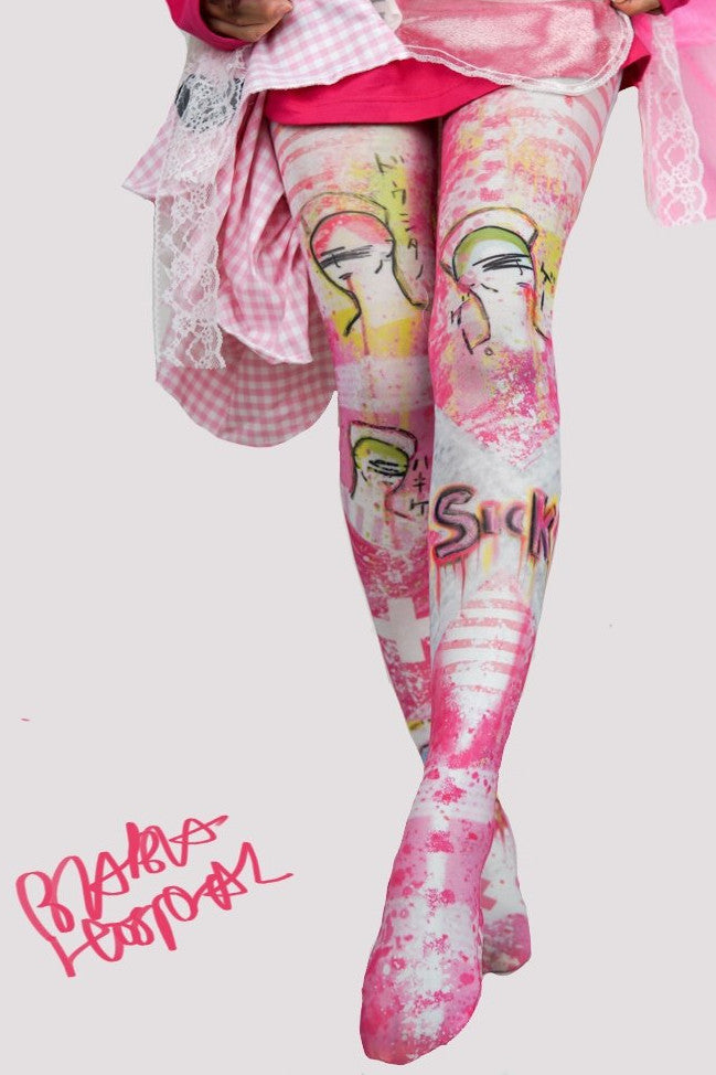 Japanese punk gothic lolita harajuku design tights from Tokyo