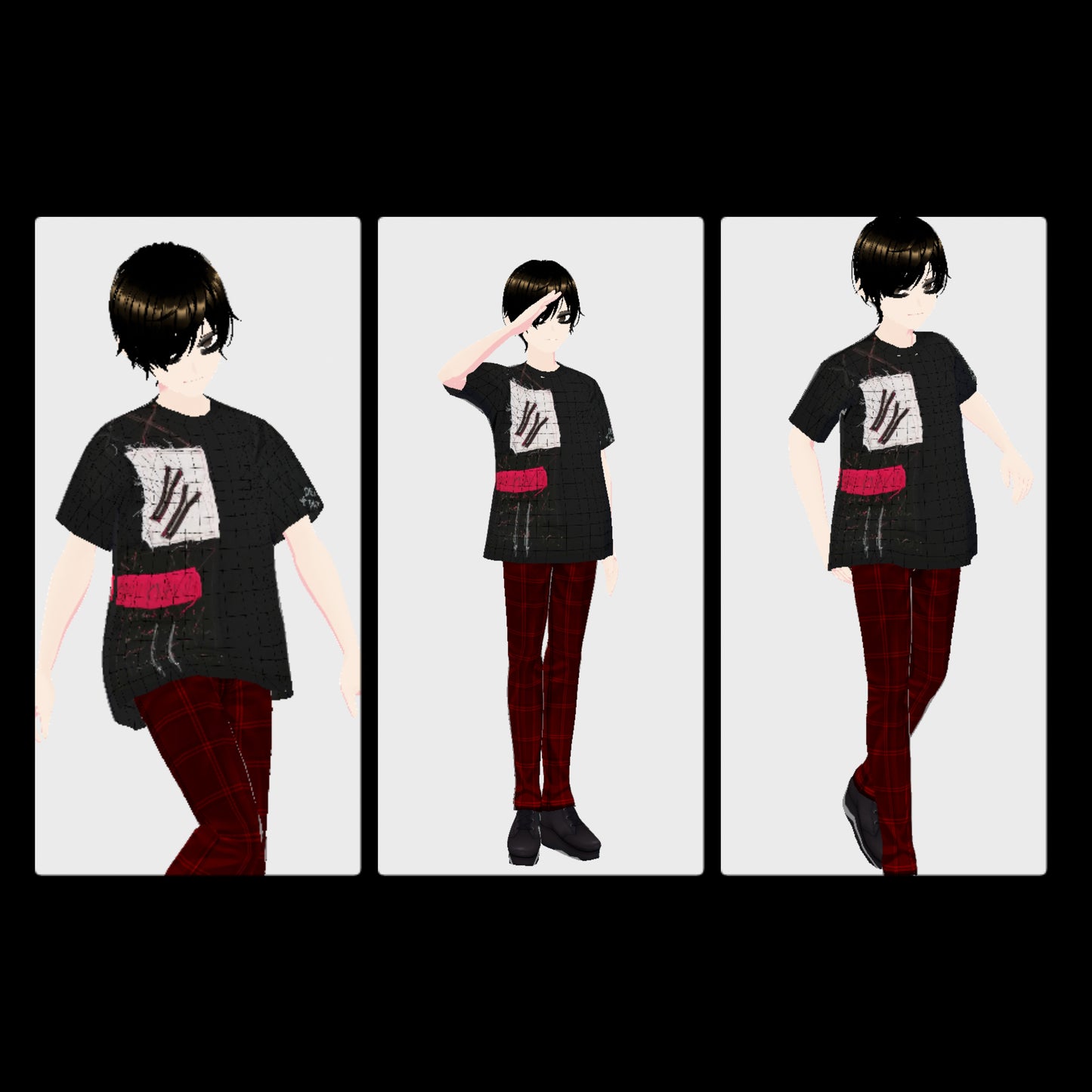 Unisex Tokyo Punk Schwarzes T-Shirt