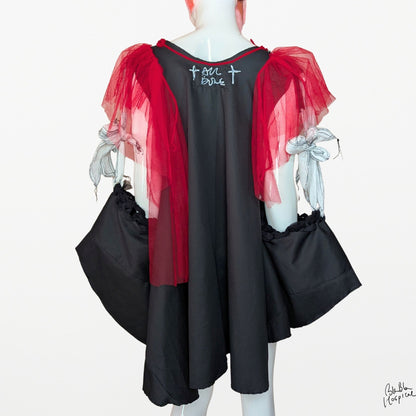 Abstract Microscope | Cape-style Dress