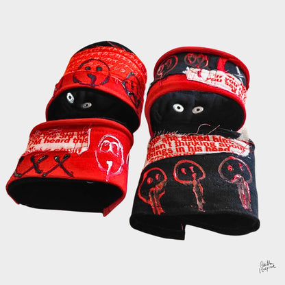 Twinmood Wristband Collection | Black with Red