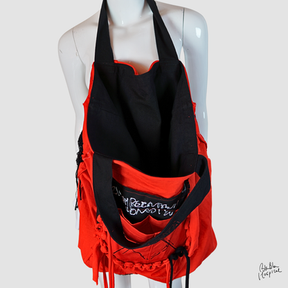 Carry the Whole Blabla World 00.4 | Improvised Knit Work - Art Tote Bag