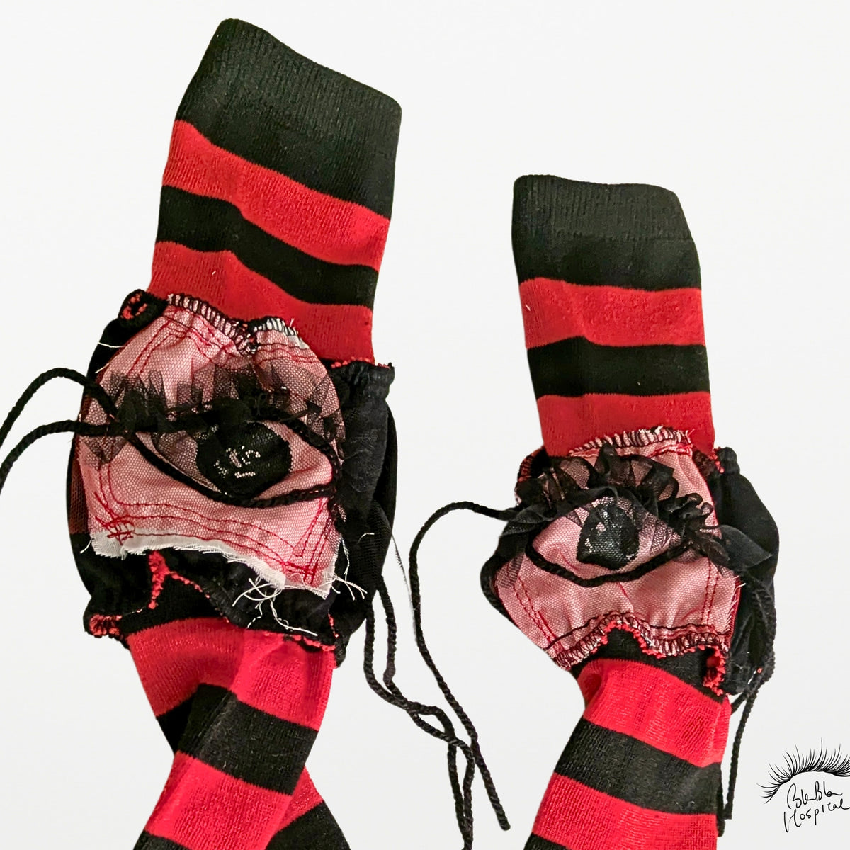 Eyes | My Black & Red Striped Socks