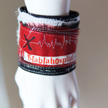 Wide Width Denim Blabla Patient wristband Made one by one by Blabla fashion nurse! Don't get lost at my fashion hospital!