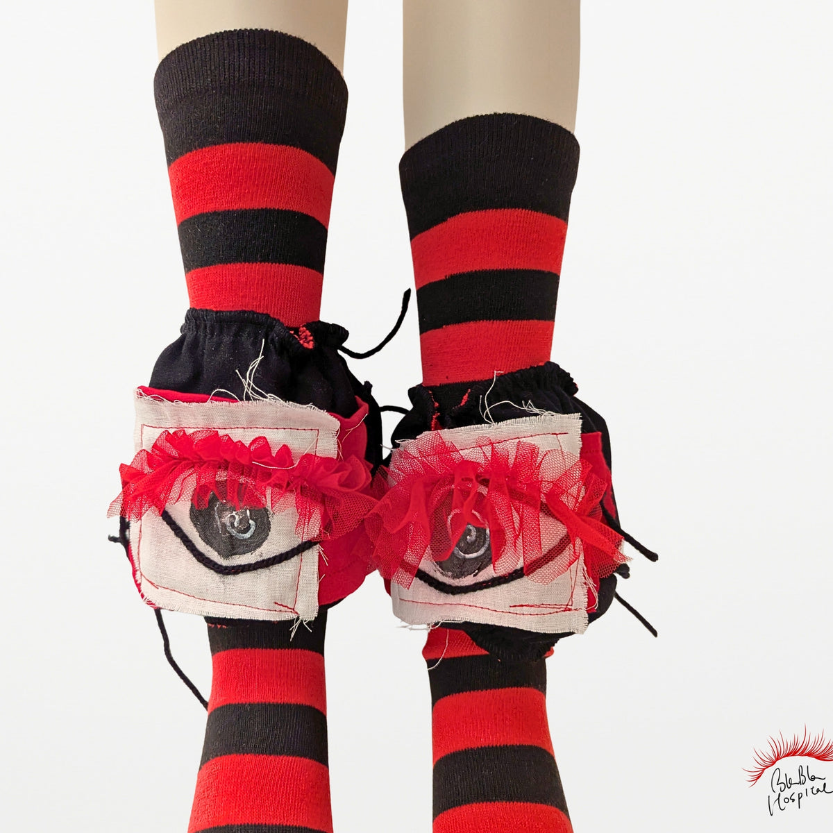 Eyes | My Black & Red Striped Socks