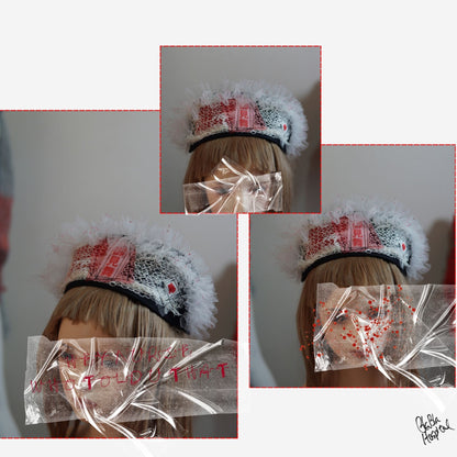 White Hospital OMIMAI Design – Black Nurse Cap