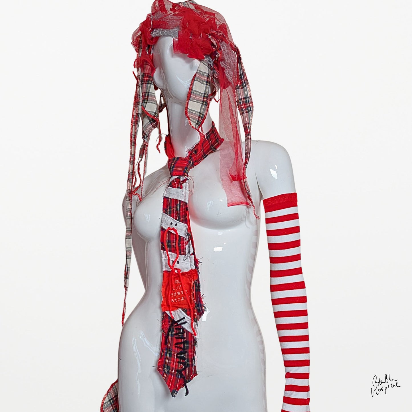 Red Check Ghost Tie