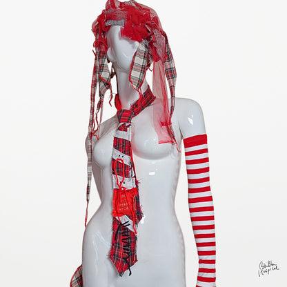 Red Check Ghost Tie