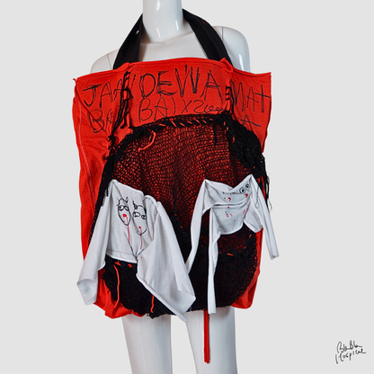 Carry the Whole Blabla World 00.4 | Improvised Knit Work - Art Tote Bag