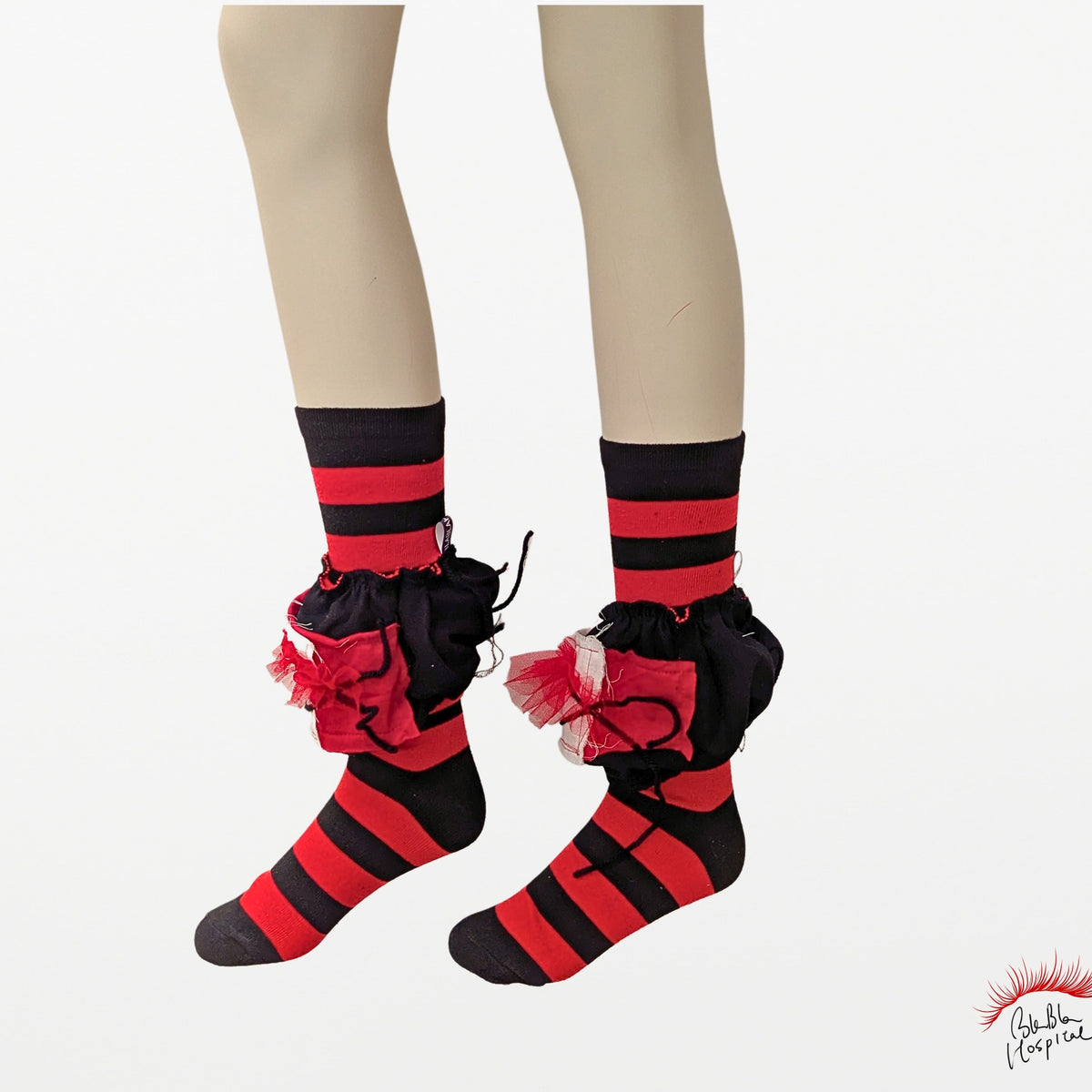 Eyes | My Black & Red Striped Socks