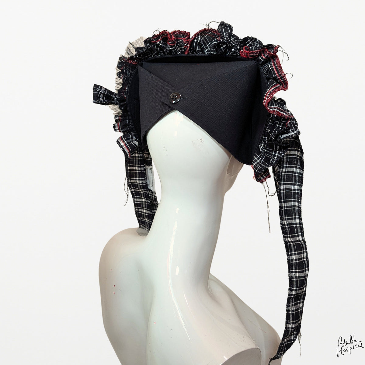 Black ＆ White Check | Nurse Cap