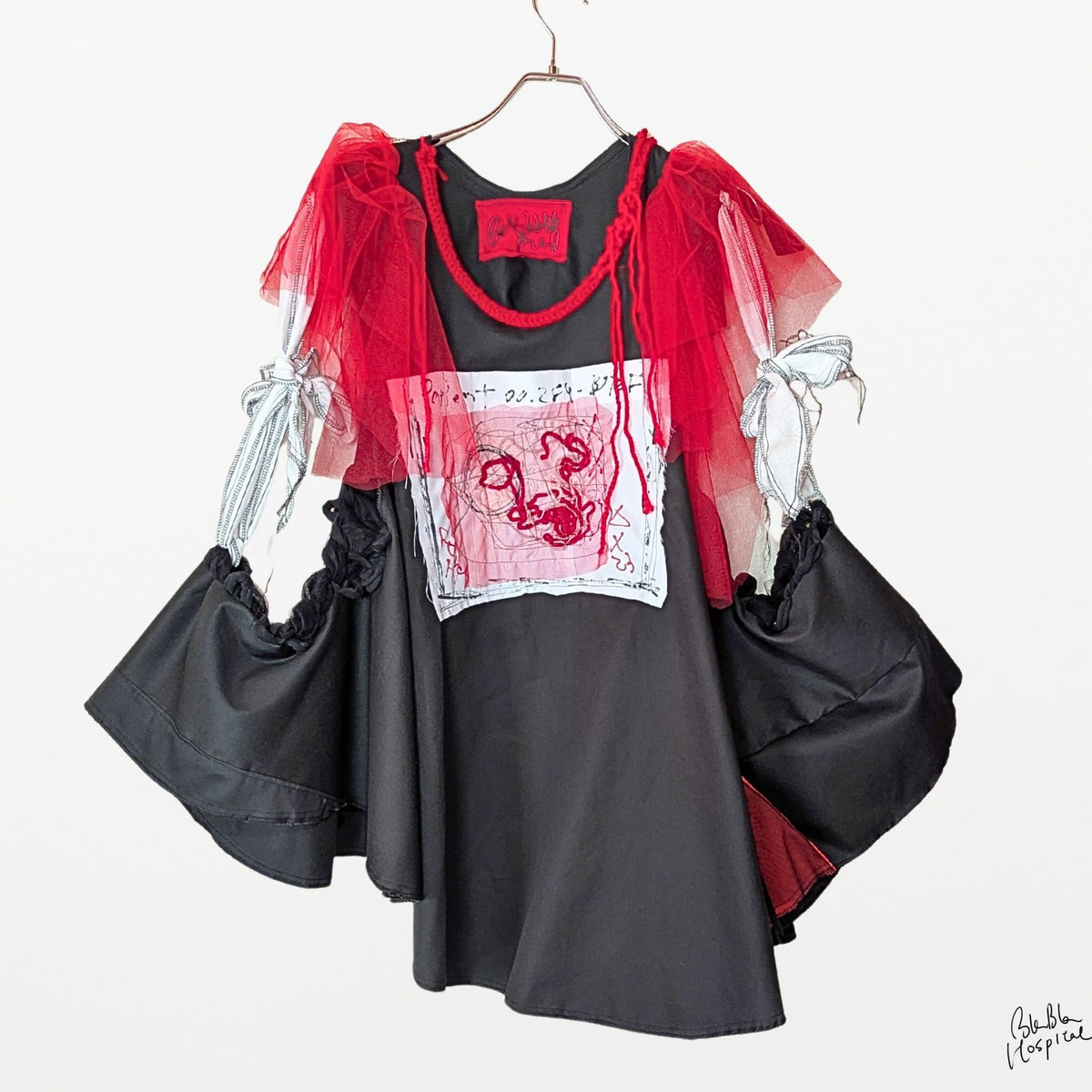 Abstract Microscope | Cape-style Dress