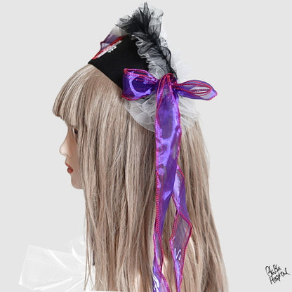 Purple – Black Nurse Cap