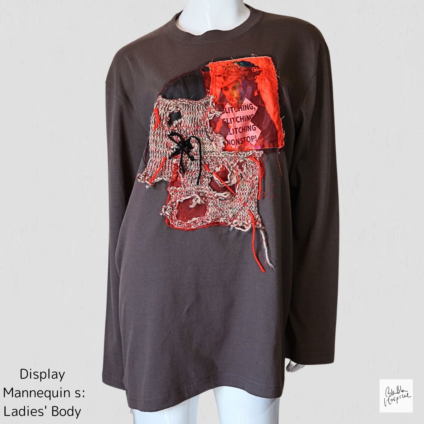 Art Knit Patch Design Long-sleeve T-shirt