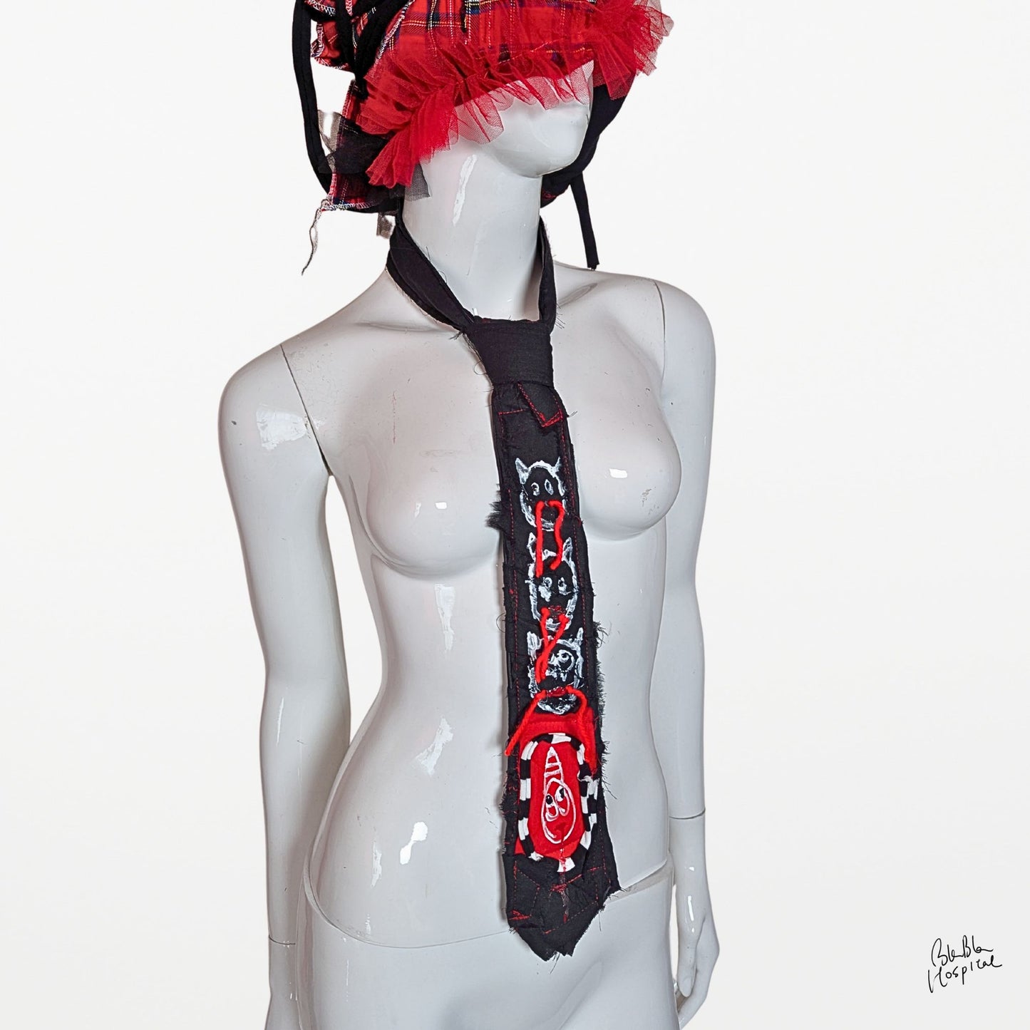 Black Gauze Layer Tie