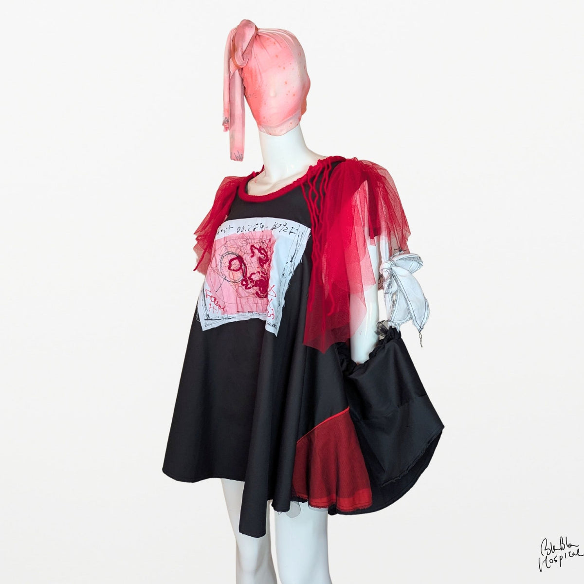 Abstract Microscope | Cape-style Dress
