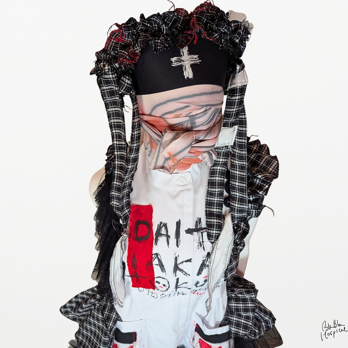 Black ＆ White Check | Nurse Cap
