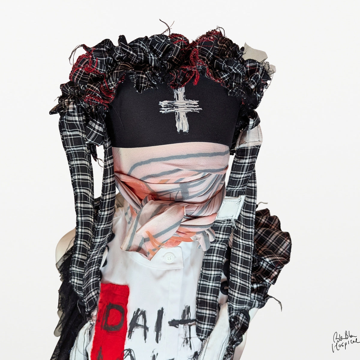 Black ＆ White Check | Nurse Cap