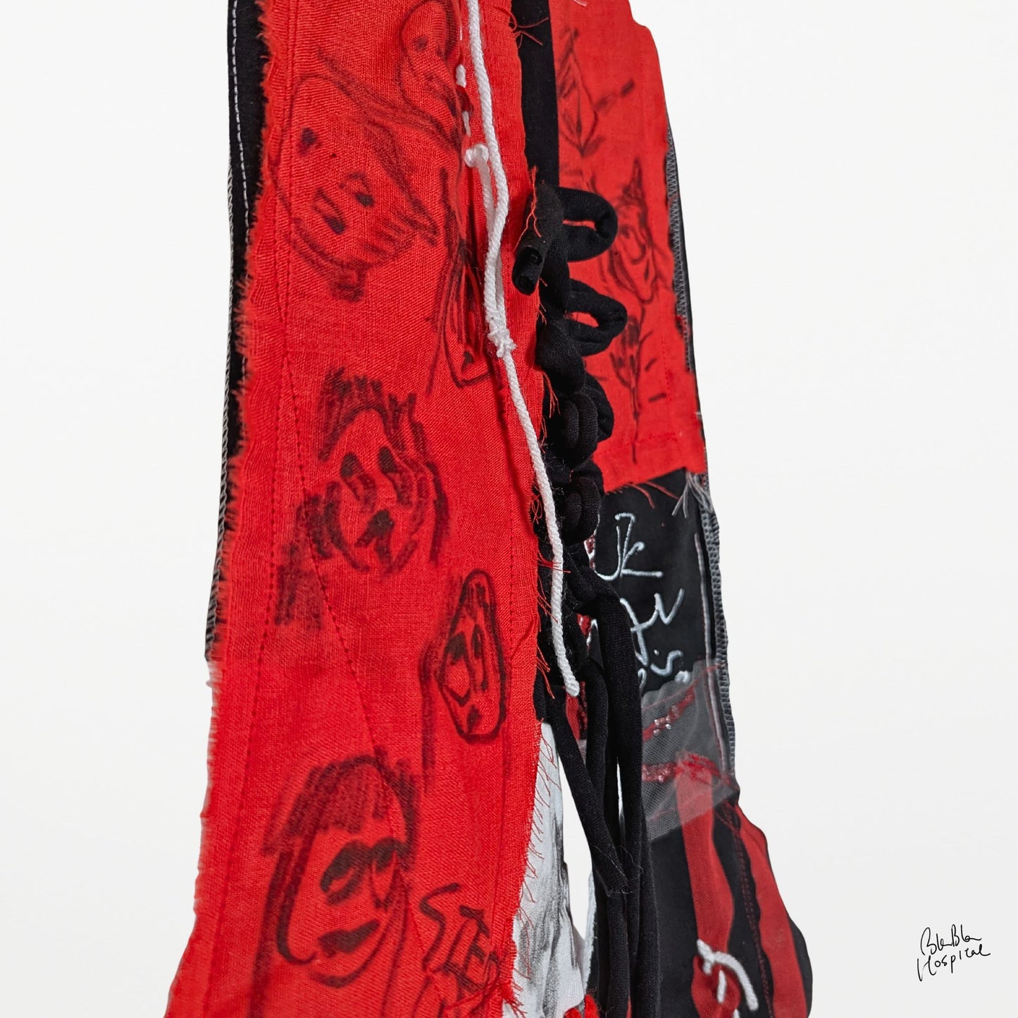 Hand-Drawn Face Scarf