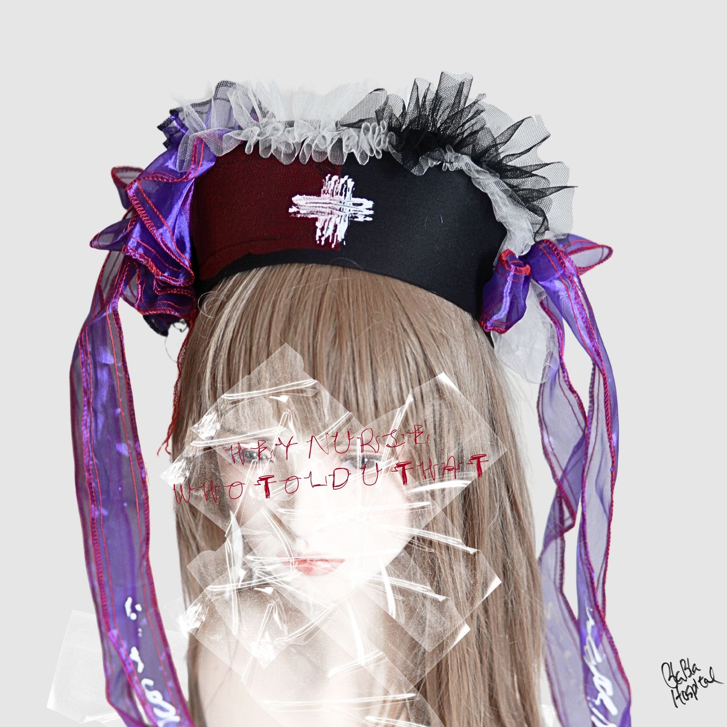 Purple – Black Nurse Cap