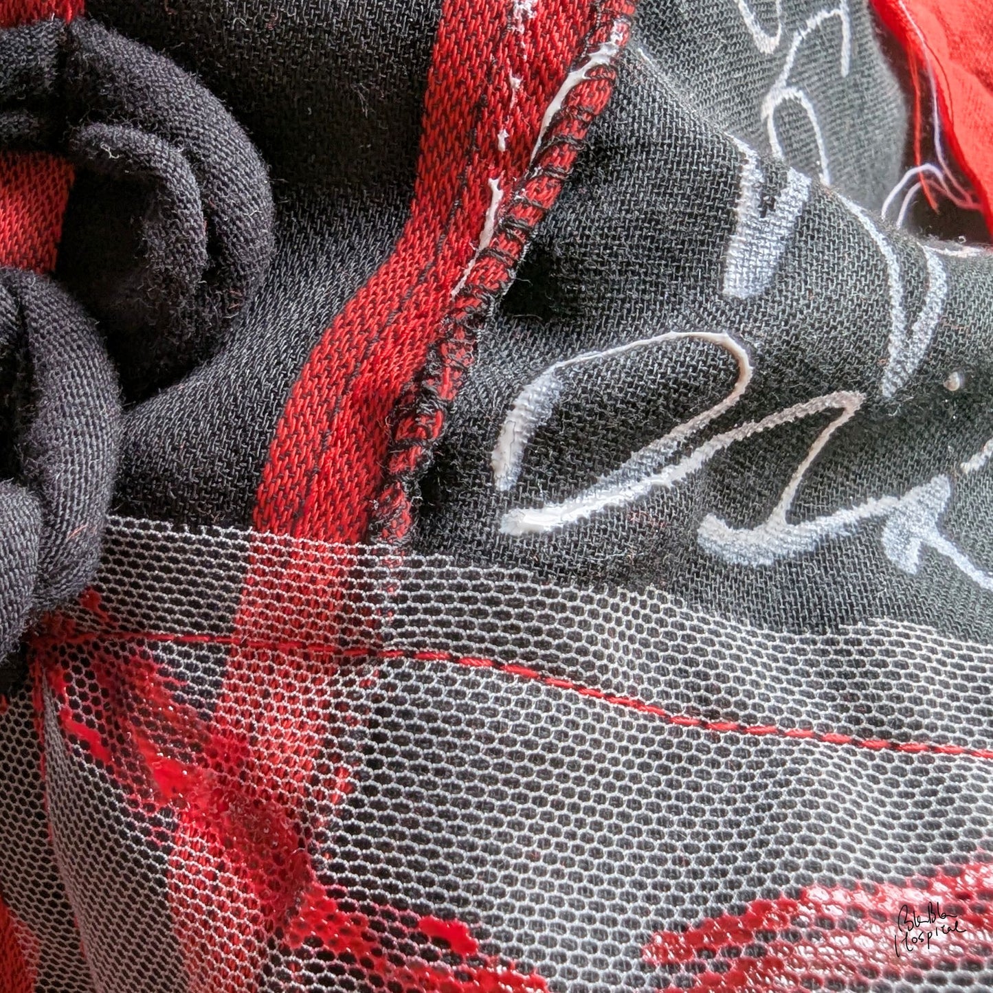 Hand-Drawn Face Scarf