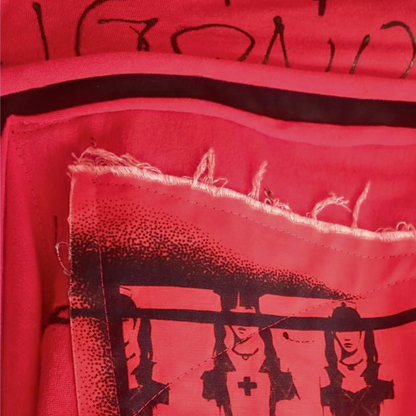 Carry the Whole Blabla World 00.2 | Black and Red Fashion Sick - Art Tote Bag