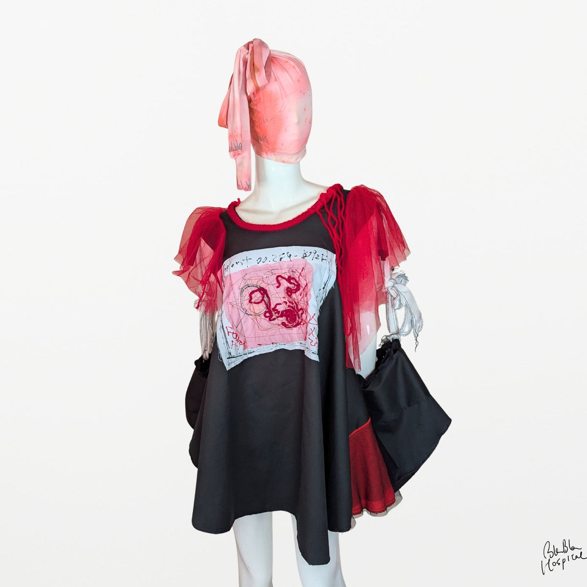 Abstract Microscope | Cape-style Dress