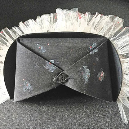 White Frils – Black Nurse Cap